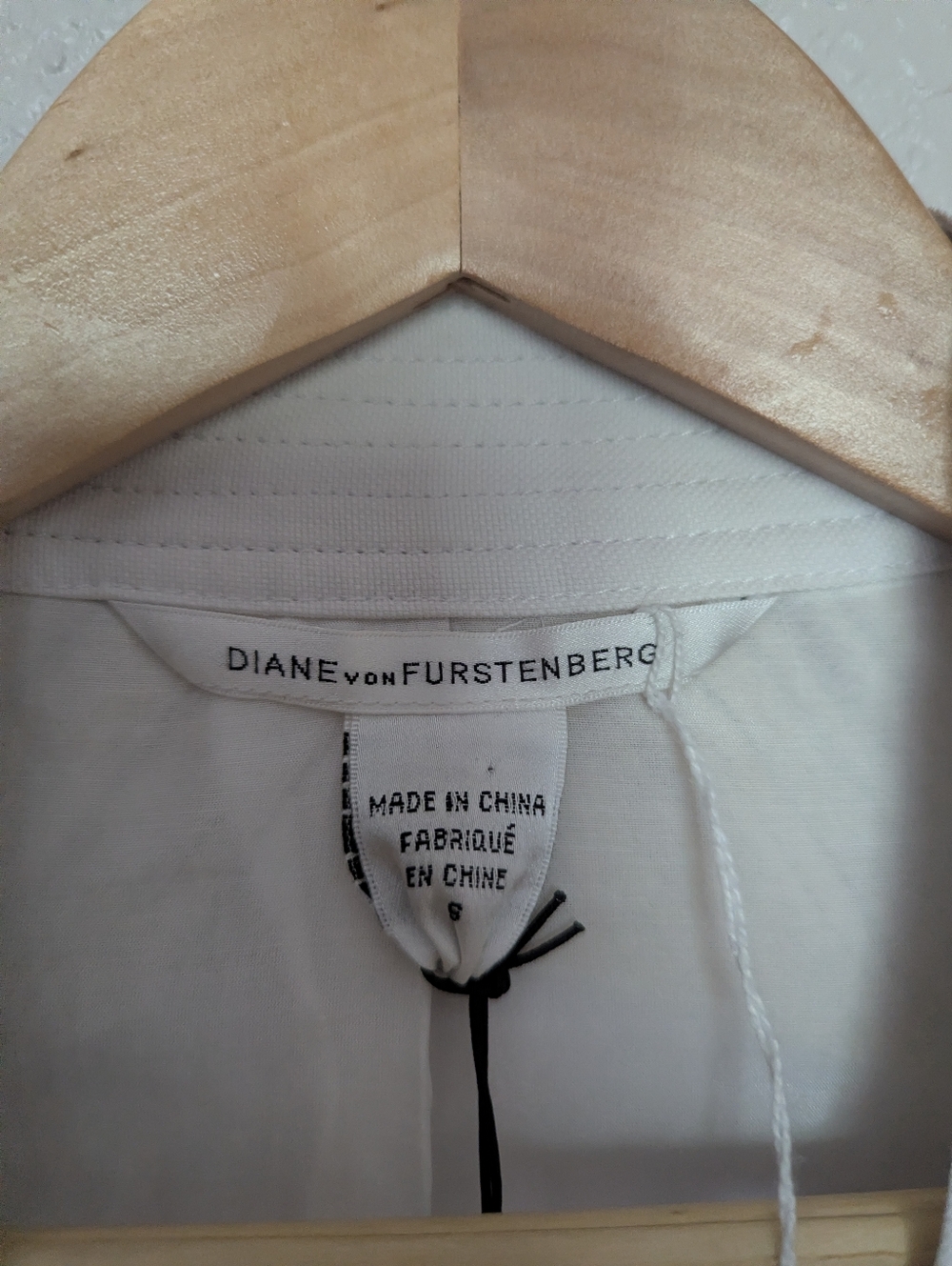 Diane Von Furstenberg Geo Lined Blazer Size 6 Off-White - Picture 7 of 13
